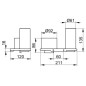 Keuco Edition 400 - Distributeur de savon et verre avec support, verre/chrome 11553019000
