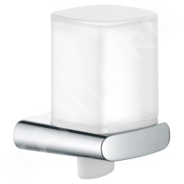Keuco Elegance - Distributeur de savon avec support, 180 ml, plastique mat/chrome 11652010100