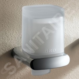 Keuco Elegance - Distributeur de savon avec support, 180 ml, plastique mat/chrome 11652010100