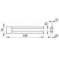 Keuco Edition 400 - Porte-serviettes double, longueur 450 mm, chrome 11518010000