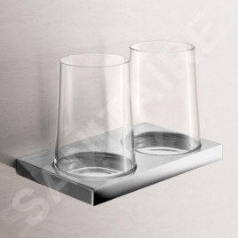 Keuco Edition 11 - Gobelet brosse à dent et dentifrice avec support, verre/chrome 11151019000