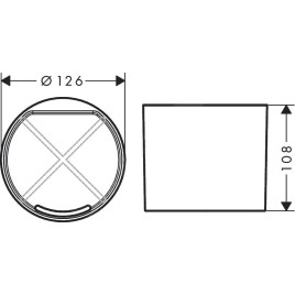 Hansgrohe WallStoris - Gobelet à compartiments, noir mat 27921670