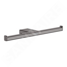 Hansgrohe AddStoris - Porte-papier toilette double, chrome noir brossé 41748340