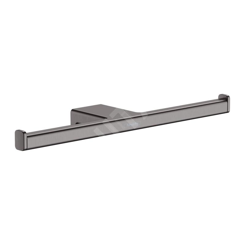 Hansgrohe AddStoris - Porte-papier toilette double, chrome noir brossé 41748340