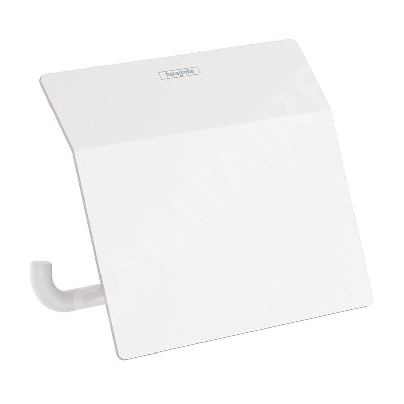 Hansgrohe AddStoris - Porte-papier toilette avec couvercle, blanc mat 41753700