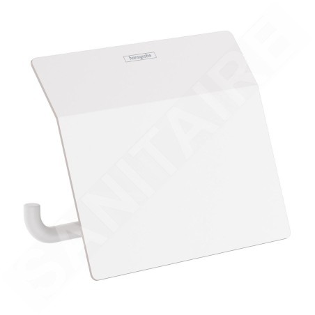 Hansgrohe AddStoris - Porte-papier toilette avec couvercle, blanc mat 41753700