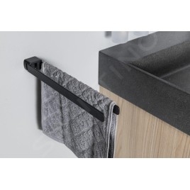 Sapho Gedy Pirenei - Porte-serviettes rotatif, longueur 350 mm, noir mat PI2314