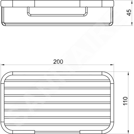 Novaservis Accessoires métalliques - Grille étagère, chrome 6067,0