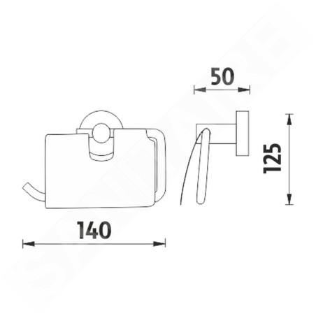 Nimco Unix - Support de papier toilette avec couvercle, chrome UN 13055B-26