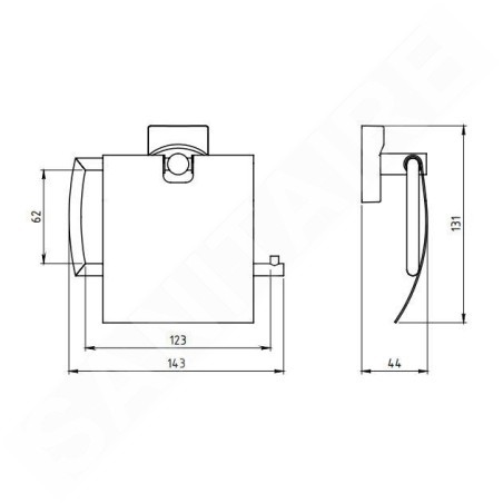 Novaservis Metalia 12 - Porte-rouleaux avec couvercle, chrome 0238,0