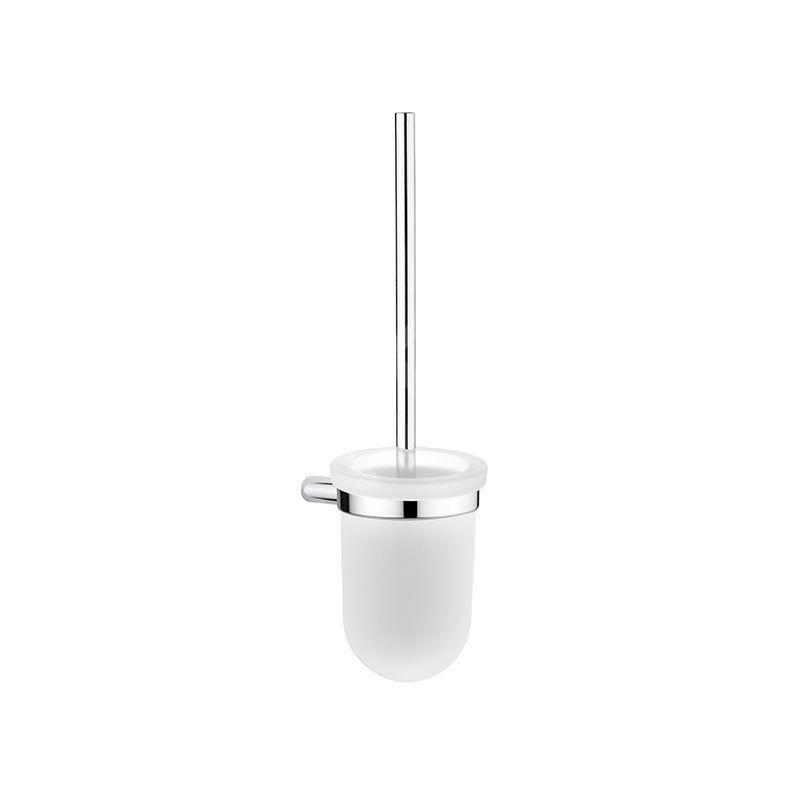 Nimco Bormo - Balayette de toilette murale avec support, verre mat/ chrome BR 11094WN-26