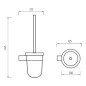 Nimco Bormo - Balayette de toilette murale avec support, verre mat/ chrome BR 11094WN-26