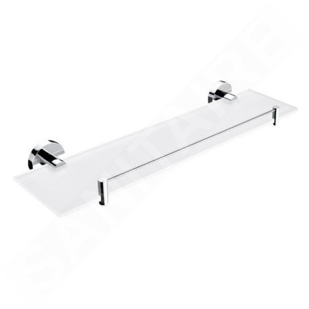 Nimco Unix - Étagère avec rebord, 500 mm, verre mat/chrome UN 13091BX-50-26