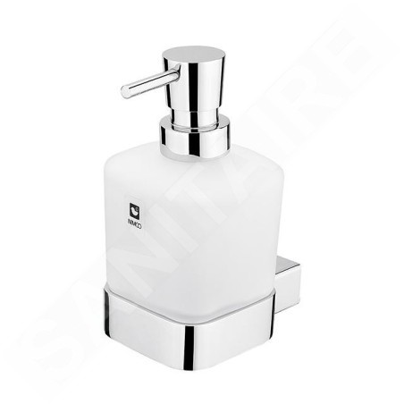 Nimco Kibo - Distributeur de savon avec support, verre mat/chrome Ki 14031C-T-26