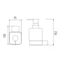 Nimco Kibo - Distributeur de savon avec support, verre mat/chrome Ki 14031C-T-26