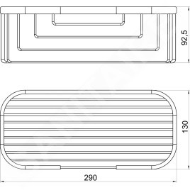 Novaservis Accessoires métalliques - Tablette 290x130 mm, chrome 6085,0