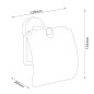 kielle Oudee - Porte-rouleau toilette avec couvercle, noir mat 40402004