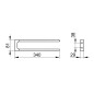 Keuco Edition 11 - Porte-serviettes double, longueur 340 mm, chrome 11119010000