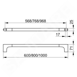 Keuco Edition 400 - Porte-serviettes, longueur 1000 mm, chrome 11501011000