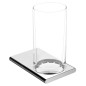 Keuco Edition 400 - Gobelet brosse à dent et dentifrice avec support, verre/chrome 11550019000