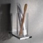 Keuco Edition 400 - Gobelet brosse à dent et dentifrice avec support, verre/chrome 11550019000