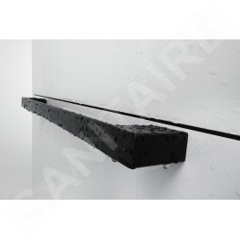 Nimco Kibo - Porte-serviettes, longueur 400 mm, noir mat Ki-14046-90
