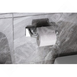 Sapho X-SQUARE - Porte-rouleau toilette sans couvercle, chrome XQ702