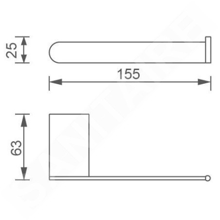 Novaservis Titania Naty - Porte-rouleaux, chrome 66610,0