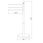 Aqualine Samba - Porte-serviettes sur pied, inox SB161