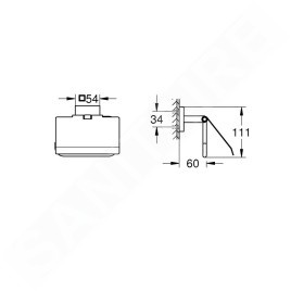 Grohe QuickFix Start Cube - Porte-papier de toilette avec couvercle, chrome 41102000