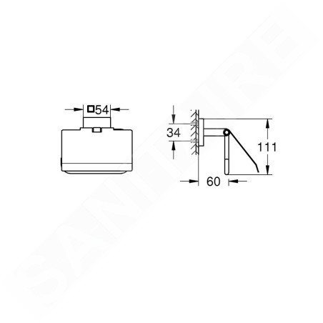 Grohe QuickFix Start Cube - Porte-papier de toilette avec couvercle, chrome 41102000