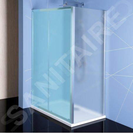 Polysan Easy Line - Paroi de douche latérale, 1000 mm, verre Brick EL3438