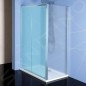 Polysan Easy Line - Paroi de douche latérale, 1000 mm, verre Brick EL3438