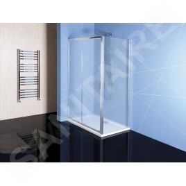 Polysan Easy Line - Paroi de douche latérale, 1000 mm, verre Brick EL3438