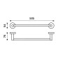 Nimco Unix - Porte-serviettes, longueur 51 cm, inox brossé UNM 13046-10