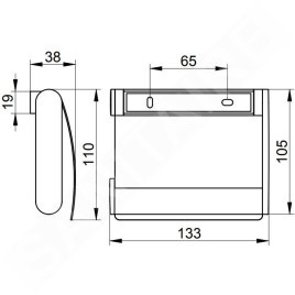 Keuco Plan - Porte-papier toilette avec couvercle, chrome 14960010000