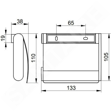 Keuco Plan - Porte-papier toilette avec couvercle, chrome 14960010000
