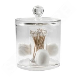Compactor Organisateurs cosmétiques - Distributeur de tampons démaquillants et de bâtons, plastique transparent RAN5058