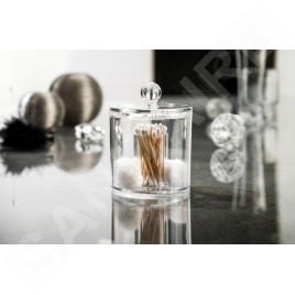 Compactor Organisateurs cosmétiques - Distributeur de tampons démaquillants et de bâtons, plastique transparent RAN5058