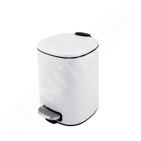Nimco Poubelles - Poubelle, 5 l, blanc mat KOS 9005-05