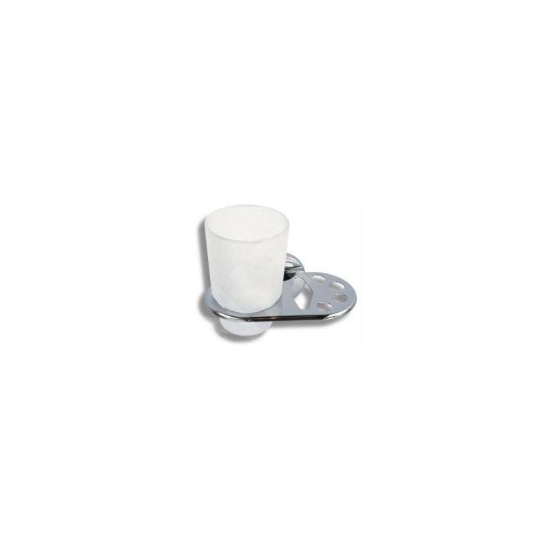 Novaservis Metalia 1 - Porte verre et brosses à dents, chrome/verre 6149,0