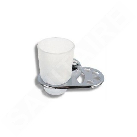 Novaservis Metalia 1 - Porte verre et brosses à dents, chrome/verre 6149,0