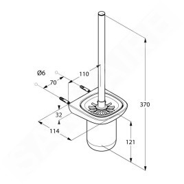 Kludi Amba - Ensemble pour entretien des toilettes, chrome 5397405