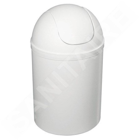 Aqualine Accessoires - Poubelle rabattable 5 l, blanc plastique 20309