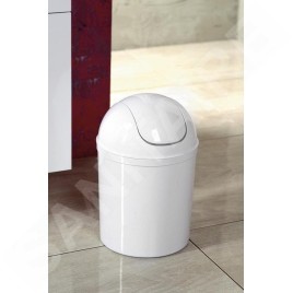 Aqualine Accessoires - Poubelle rabattable 5 l, blanc plastique 20309