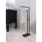 Sapho Accessoires de salle de bains Gedy - Porte-serviettes Florida à poser, noir mat 733114