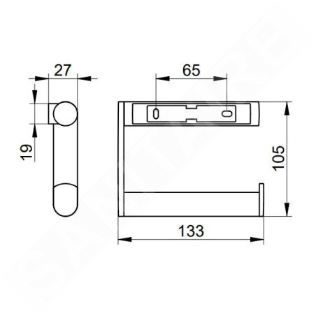 Keuco Plan - Porte-papier toilette, inox 14962070000