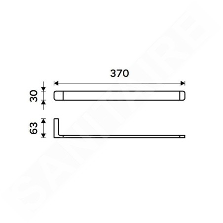 Nimco Maya - Porte-serviettes, longueur 370 mm chrome MA 29097-26