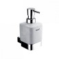 Nimco Kibo - Distributeur de savon en céramique avec support, 250 ml, blanc / chrome Ki 14031K-T-26
