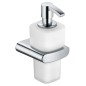 Keuco Elegance - Distributeur de savon avec support, 220 ml, verre dépoli/chrome 11653019000